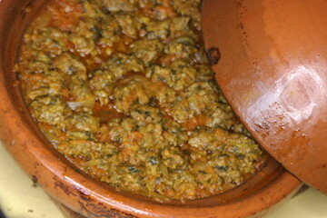 Fresh Moroccan Fish Tajine Close-up