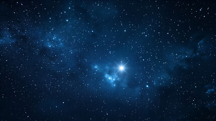 Fototapeta premium Starry night sky, two bright stars in the center of the frame