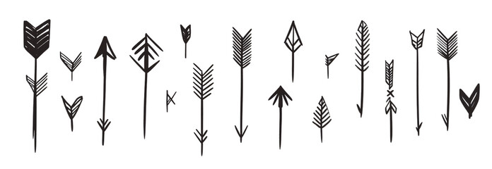 sheet of doodle symbols for icons, arrows, and other elements png