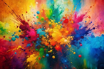 Obraz premium Vintage Abstract Colorful Background Design - Retro Paint Splatter Texture