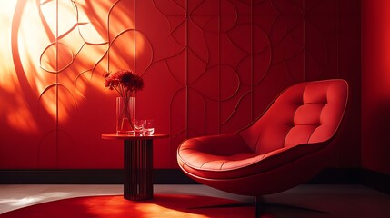 Modern Red Wallpaper With Bold Geometry high resolution hd design