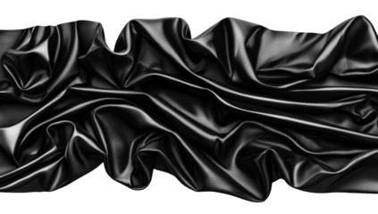 Black Fabric Drape with Shiny Texture