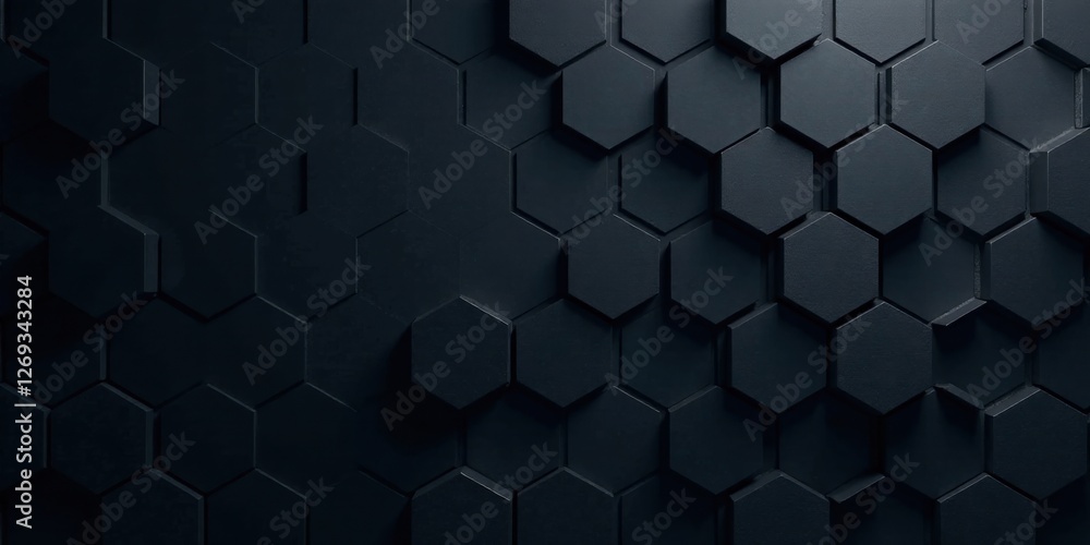 Fototapete Abstract Dark Hexagonal Pattern Background Texture  A Seamless Design for Modern Projects
