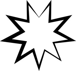 Star icon set. Geometric shape