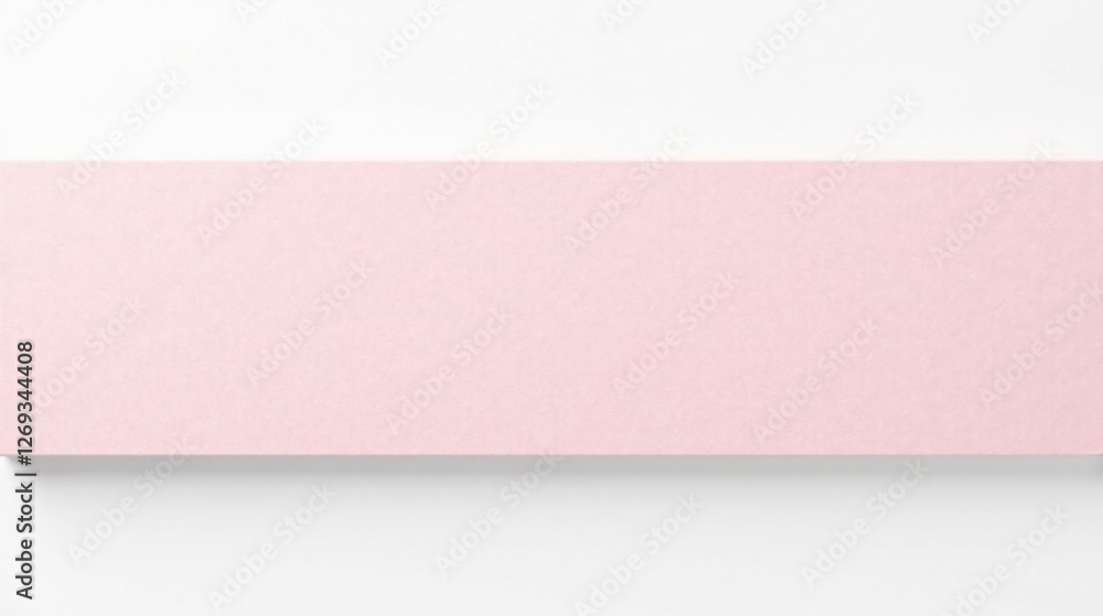 Aufkleber a pale pink rectangular paper strip on a white background, ideal for minimalist designs and branding