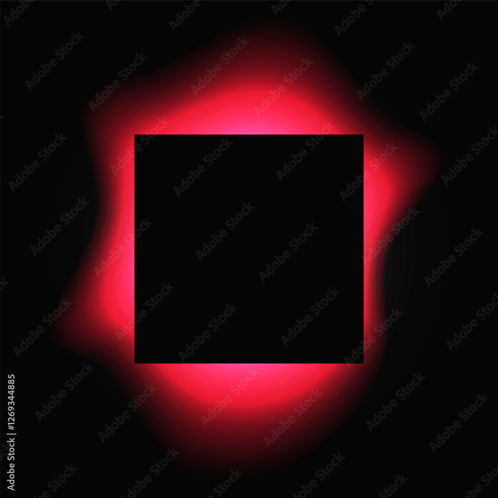 Aufkleber square illuminate light frame with color gradient