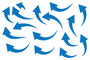 red arrow icon on white background. flat style. arrow icon for your web site design, logo, app, UI. arrow indicated the direction symbol. curved arrow sign.