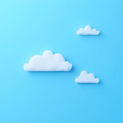 blue cloud on white background