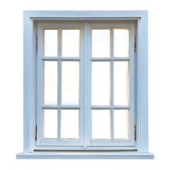 Fototapeta premium Rustic White Wooden Window Frame old isolated on transparent background