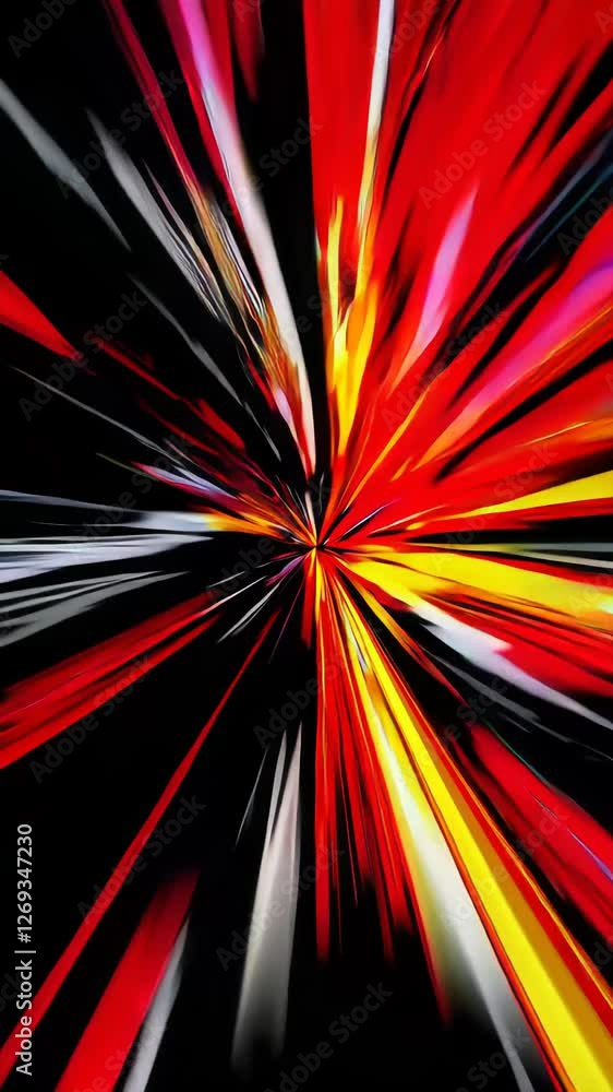 Aufkleber dynamic burst of vibrant colors creating an explosive kaleidoscope effect