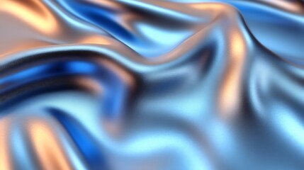 Obraz premium Abstract Blue and Orange Draped Fabric Texture