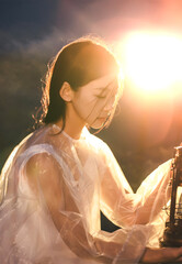 Artistic mood style Oriental female photography	
