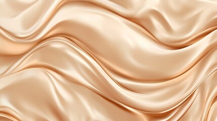 Obraz premium Elegant Beige Silk Drapes Swirling Softly