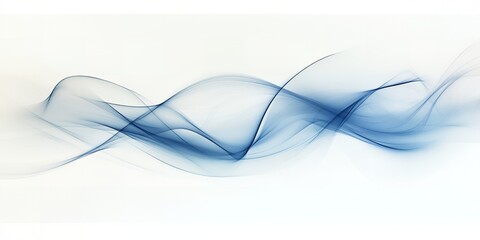 Obraz premium Abstract Blue Wave Design Elegant Swirling Smoke Flowing Background Texture