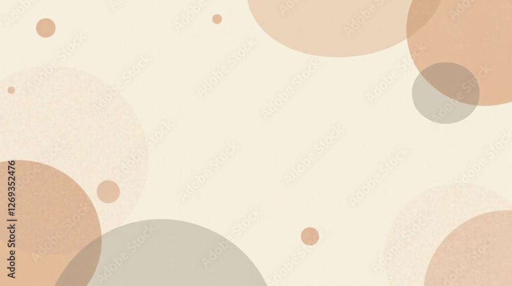 Poster abstract beige and taupe circle pattern background design ideal for modern presentations and digital