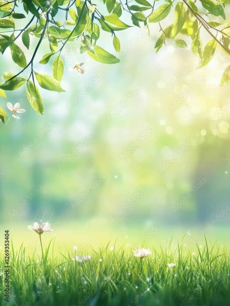 Aufkleber abstract spring background with shiny effect panoramic