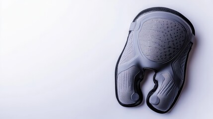 Knee Support Gear on Clean Background Overhead View for Design Usage