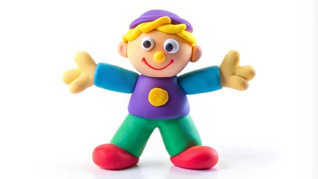 Play-Doh Figure on White Background