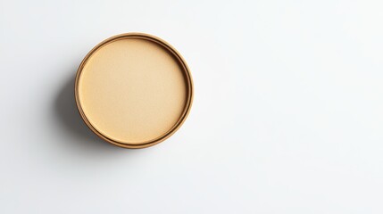 Simple Round Lid on White Background with Minimalistic Design