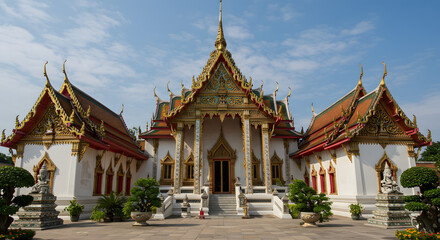a Buddhist temple in Thailand ornate architecture spiritual place Asian culture travel