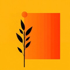 Celebrate Pongal with Joy: Festive Gift Card with Sugarcane Patterns and Vibrant Orange & Yellow Gradients