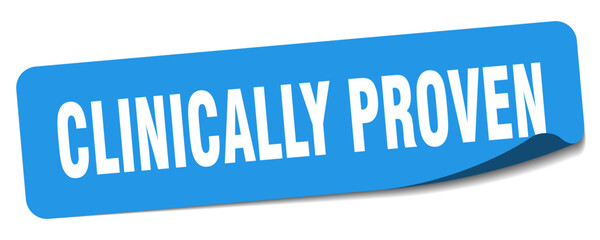 clinically proven sticker. clinically proven label