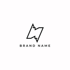 ILLUSTRATION LETTER N GEOMETRIC LINE LOGO ICON BLACK COLOR TEMPLATE SIMPLE MINIMALIST ELEMENT DESIGN SIMPLE VECTOR GOOD FOR APPS, BRAND 