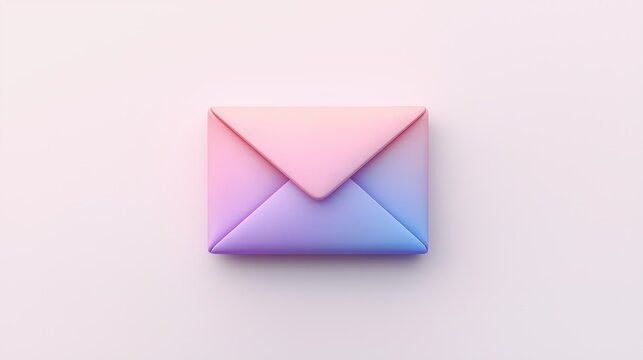 A 3D icon of an email envelope, designed with a subtle gradient finish that adds dimension and modernity. The icon is placed against a minimalist white backdrop, showcasing its clarity and simplicity.