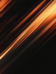 Abstract orange streaks, dark background, motion blur, design element
