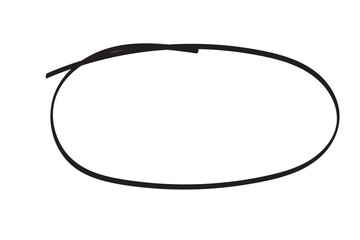 Red circle pen draw. Highlight hand drawn circle isolated on white background. Handwritten red circle. For marker pen, pencil, logo and text check. Vector illustration