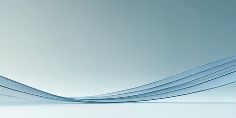 Abstract Blue Wave Lines Smooth Flowing Design Modern Background Texture