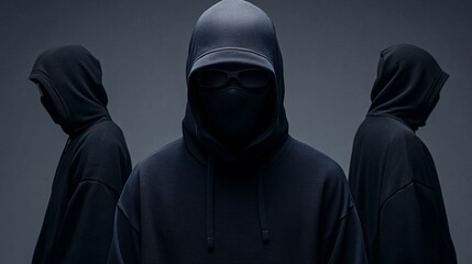 Mysterious Figures in Hoodies