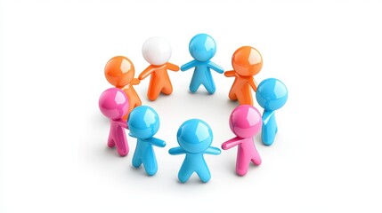 A high-quality 3D business people icon with a minimal gradient finish, symbolizing teamwork and collaboration, isolated on a pure white background for an elegant and professional presentation.