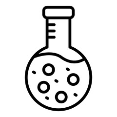 Flask Vector Line Icon Design