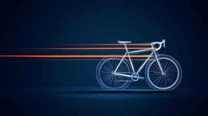 Abstract bicycle illustration with motion blur