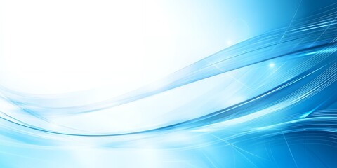 Abstract Blue Wave Background Dynamic Swirling Lines and Glowing Light Effects