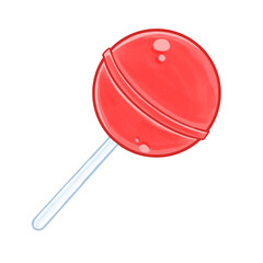 red lollipop illustration