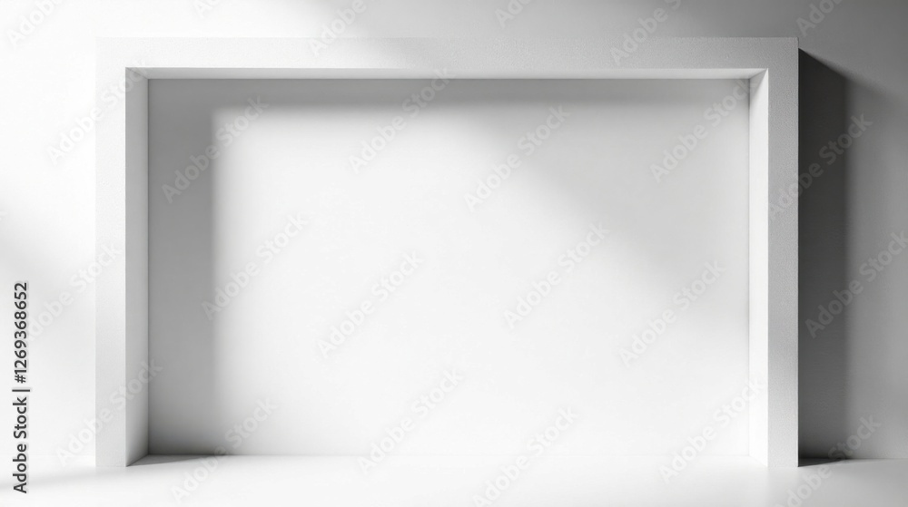 Leinwandbilder clean minimalist architectural recessed wall niche with subtle light and shadow play ideal for moder
