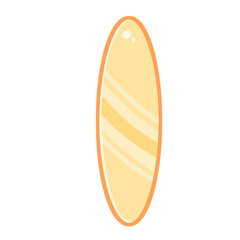  yellow surfboard illustration