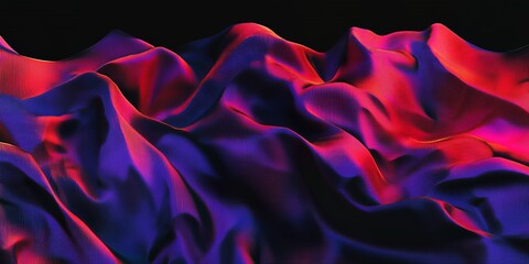 Obraz premium Abstract Draped Fabric Texture Red Purple and Blue Iridescent Waves