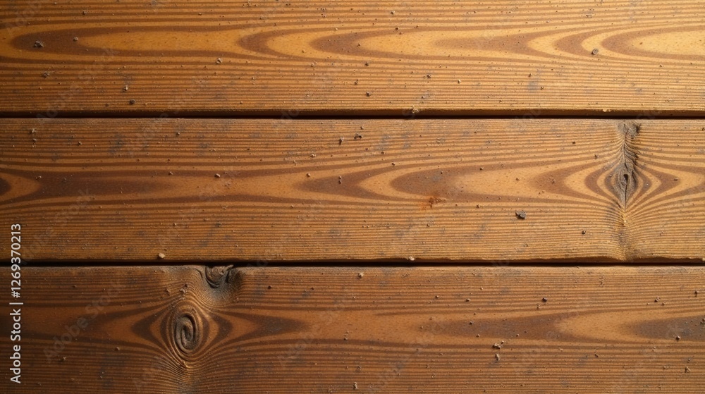 Poster rustic brown wooden planks texture featuring natural grain patterns and subtle dust specks