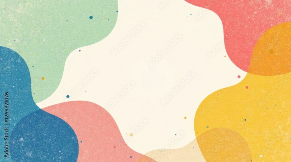 Poster Abstract Pastel Wave Background Design with Copy Space for Text and Images