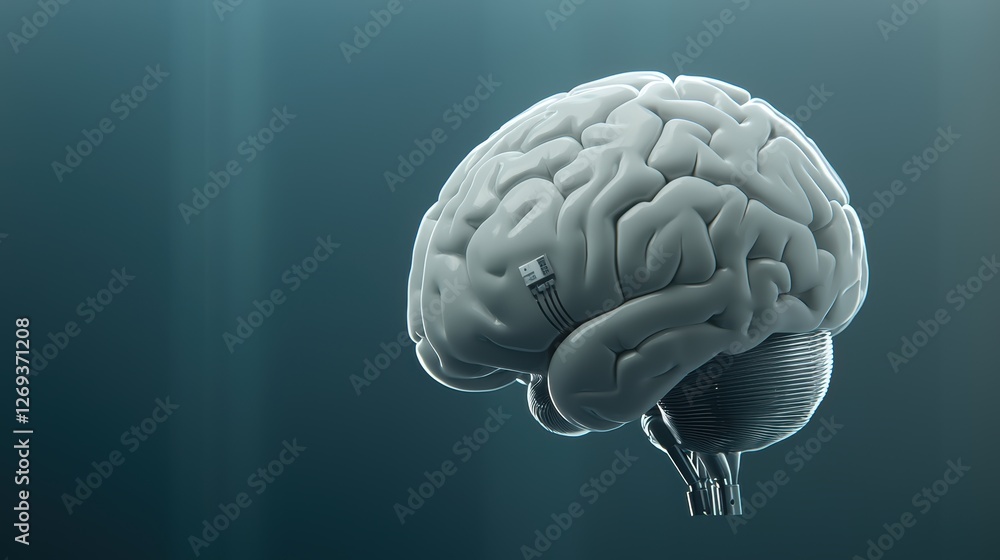Poster intricate structure of the human brain, a detailed 3d render exploring neural networks, cognition, a