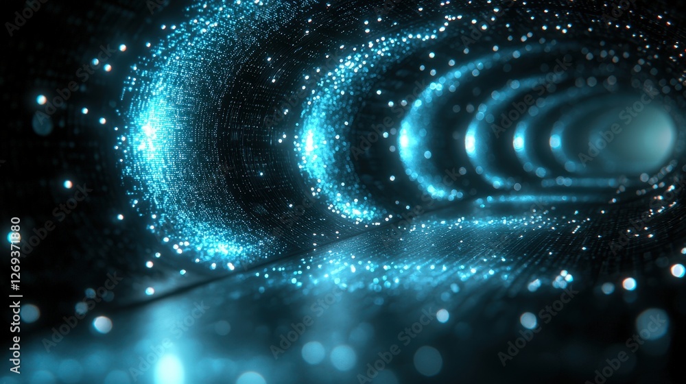 Aufkleber intricate spiral design on a black background creating an artistic visual experience
