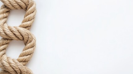 Rope Artistry on White Canvas Ideal for Creative Mockup Designs