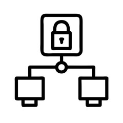 Fototapeta premium Abstract Secure Network Connection Icon Vector - Creative Symbol for API Security Compliance.