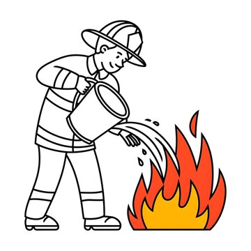 fire figher illustration