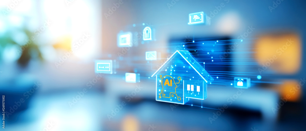 Poster innovative ai-driven home automation solutions in 2025 transforming living spaces with smart technol