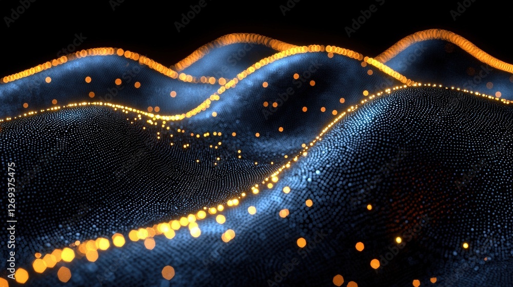 Poster a computer monitor displaying an intriguing pattern of dots in vivid colors and textures