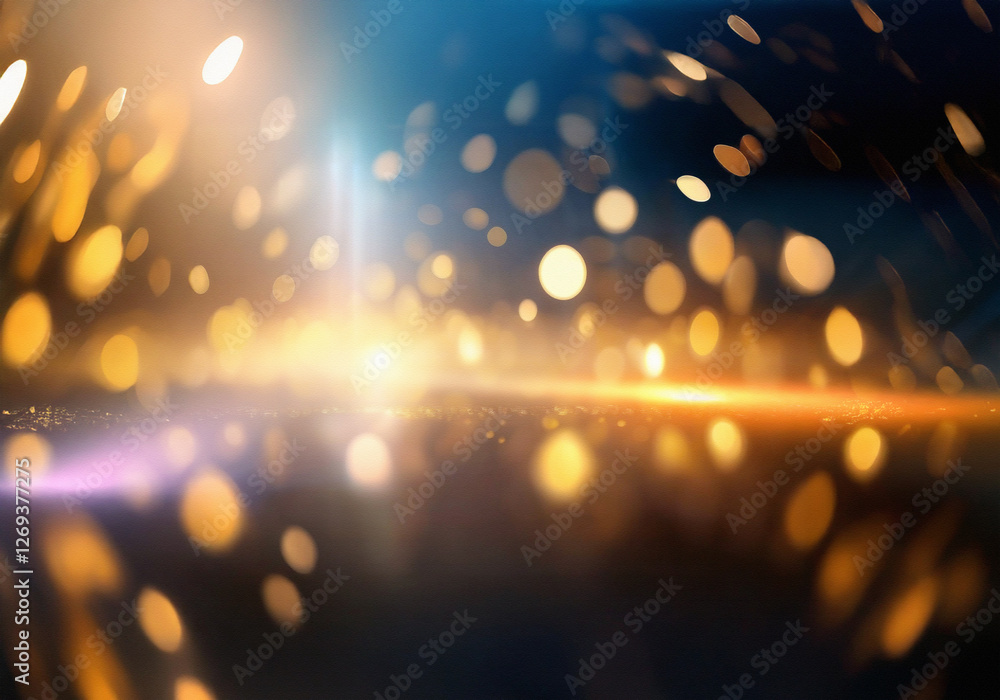 Poster abstract background of glowing bokeh lights.